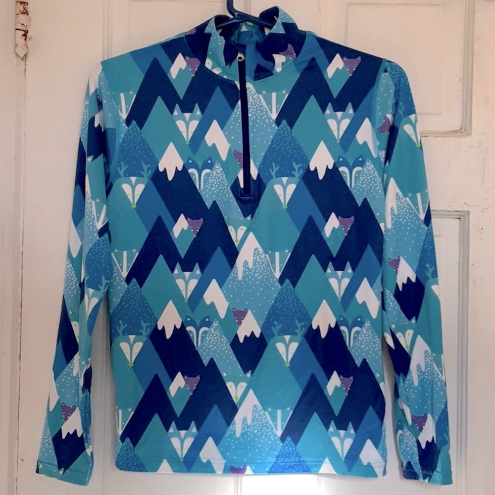 Obermeyer kids unisex 1/4 zip active top in size large/12-14
